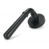 Matt Black Newbury Lever on Rose Set (Beehive)