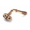 Polished Bronze Reeded Lever on Rose Set