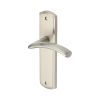 Heritage Brass Door Handle Lever Latch Centaur Design Satin Nickel finish