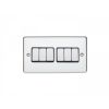 Eurolite Enhance Decorative 6 Gang Switch Polished Chrome