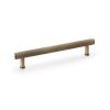 Alexander & Wilks - Crispin Reeded T-bar Cupboard Pull Handle - Antique Brass - 160mm