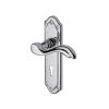 Heritage Brass Door Handle Lever Lock Lisboa Design Polished Chrome finish