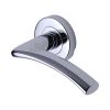 Sorrento Door Handle Lever Latch on Round Rose Tosca Design Polished Chrome finish