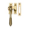 Heritage Brass Lockable Mortice & Hook Plate Casement Fastener Reeded Weather Stripped Design Polished Brass finish