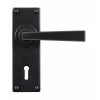 Arundel Lever Handle on Backplate (Lock/Keyhole) - Flat Black