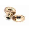 Polished Bronze Hammered Mushroom Mortice/Rim Knob Set