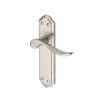 Heritage Brass Door Handle Lever Latch Sandown Design Satin Nickel finish