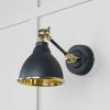 Smooth Brass Brindley Wall Light in Soot