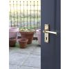 Polished Brass Straight Lever Lock Set