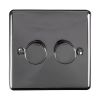 Eurolite Enhance Decorative 2 Gang Dimmer Black Nickel