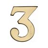 Heritage Brass Numeral 3 Self Adhesive 51mm (2") Polished Brass finish