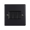 Eurolite Enhance Decorative 3 Gang Switch Matt Black