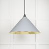 Smooth Brass Hockley Pendant in Birch