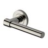 Heritage Brass Door Handle Lever on Rose Phoenix Design Polished Nickel Finish