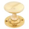 Polished Brass Oval Mortice/Rim Knob Set