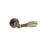 Old English Cambridge Lever Door Handle on Round Rose - Matt Antique Brass