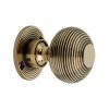 Beehive 50mm Rim/Mortice Door Knob Aged Brass