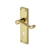 Project Hardware Door Handle Lever Lock Malvern Design Polished Brass finish