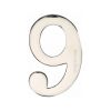 Heritage Brass Numeral 9 Self Adhesive 51mm (2") Polished Nickel finish