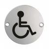 Signage Disabled Symbol  - Satin Stainless Steel