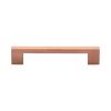 Heritage Brass Cabinet Pull Metro Design 128mm CTC Satin Rose Gold Finish