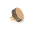 Polished Bronze Brompton Cabinet Knob - 38mm (No rose)