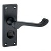 Victorian Scroll Privacy Lever Handle 115mm Matt Black