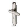 Heritage Brass Door Handle Lever Lock Astoria Design Polished Nickel finish