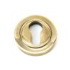 Aged Brass Round Euro Escutcheon (Plain)