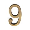 Heritage Brass Numeral 9 Concealed Fix 76mm (3) Antique Brass finish