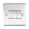 Eurolite Enhance Decorative 3 Gang Switch Satin Stainless Steel