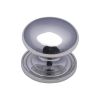 Heritage Brass Cabinet Knob Victorian Round Design with base 38mm Polished Chrome finish