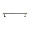 Heritage Brass Cabinet Pull Partial Knurled Design with 16mm Rose 160mm CTC Satin Nickel finish