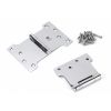 Polished Chrome 4" x 4" x 6"  Parliament Hinge (pair) ss