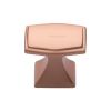 Heritage Brass Cabinet Knob Deco Design 32mm Satin Rose Gold finish