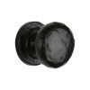 The Tudor Cabinet Knob Rustic Round Design 38mm Black Iron