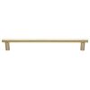 Heritage Brass Door Pull Handle Round Bar Design 489mm Satin Brass Finish