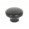 Black Ribbed Cabinet Knob