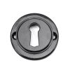 Black Round Escutcheon (Plain Rose)