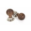 Rosewood and PN Beehive Mortice/Rim Knob Set