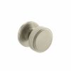 Millhouse Brass Harrison Solid Brass Knurled Mortice Door Knob on Concealed Fix Rose - Satin Nickel