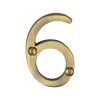 Heritage Brass Numeral 6 Face Fix 51mm (2") Antique Brass finish