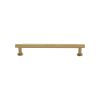 Heritage Brass Cabinet Pull Partial Knurled Design with 16mm Rose 128mm CTC Satin Brass finish