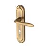 Heritage Brass Door Handle Lever Lock Henley Design Antique Brass finish