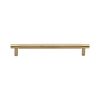 Heritage Brass Cabinet Pull Partial Knurl Design 160mm CTC Satin Brass finish