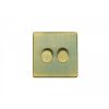 Eurolite Concealed 3mm 2 Gang Dimmer Antique Brass