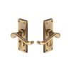 Heritage Brass Door Handle for Privacy Set Bedford Short Design Antique Brass finish