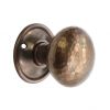 Hammered Mushroom Mortice/Rim Door Knob Antique