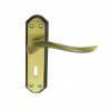 Lytham Lever On Lock Backplate - Florentine Bronze