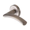 Sorrento Door Handle Lever Latch on Round Rose Tosca Design Satin Nickel finish